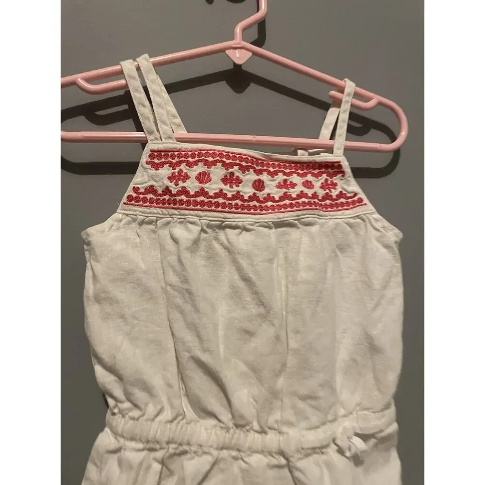 Gymboree SEASHELL CORAL‎ cotton/linen 1pc ROMPER outfit 2t